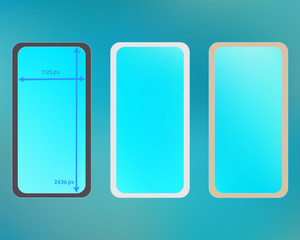 Mesh, cyan colored phone backgrounds kit.