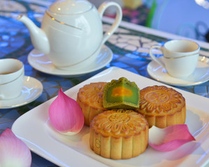 Tasty moon cake for Mid-Autumn festival