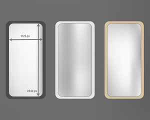 Mesh, gray colored phone backgrounds kit.