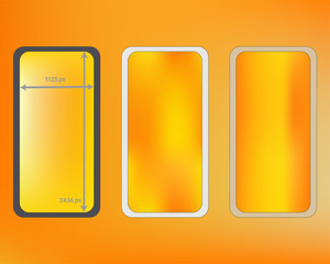 Mesh, yellow colored phone backgrounds kit.