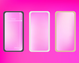 Mesh, pink colored phone backgrounds kit.