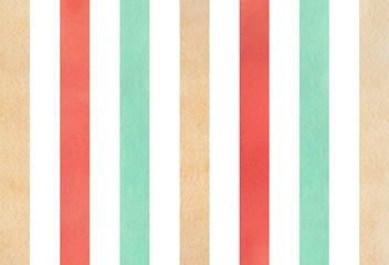 Fototapeta premium Watercolor striped background.