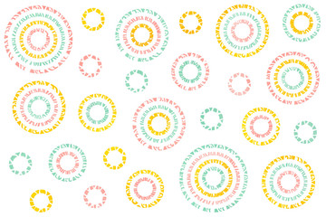 Watercolor abstract circles pattern.