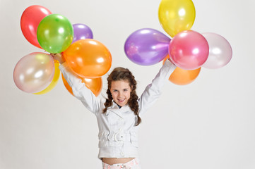 Balloon Party Girl in studio