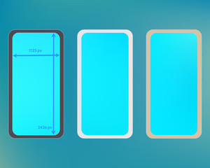 Mesh, cyan colored phone backgrounds kit.