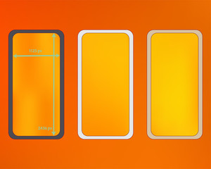 Mesh, orange red colored phone backgrounds kit.