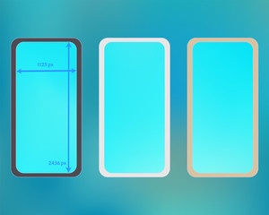 Mesh, cyan colored phone backgrounds kit.