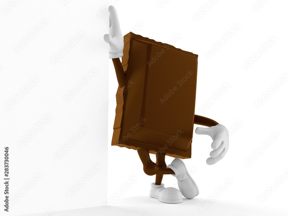 Canvas Prints Chocolate character leaning on wall