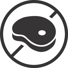Meat Free Symbol for Food Packaging Label