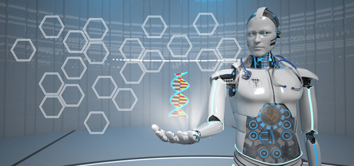 Humanoid Robot Hand DNA Hexagon
