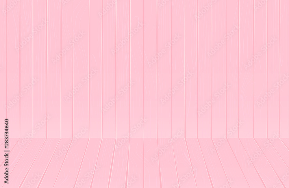 Wall mural soft pink wooden texture background. little baby, girl, woman wallpaper. realistic wooden 3d perspec