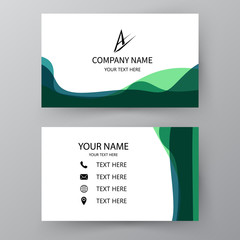 Fototapeta premium Vector business card. Visiting card for business and personal use. Modern presentation card. Vector illustration design.