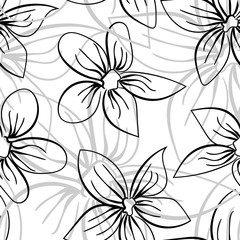 Vector seamless vintage floral pattern.