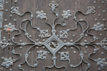 Detail on Door of Romer City Hall; Romerberg Square; Frankfurt