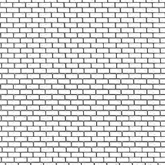 Brick wall. Black and white seamless pattern