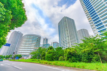 横浜駅周辺からみなとみらいのビル・マンションの風景