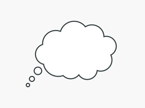 Blank empty white speech bubbles