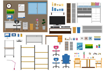 イラスト用日本の部屋のアイテム2