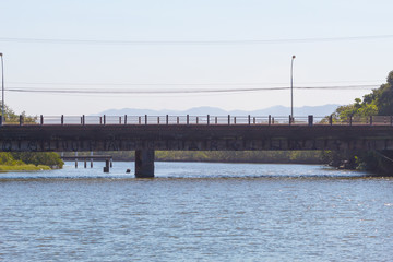 Bridge over Peruibe River in Peruibe, Brazil