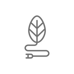 Obraz premium Green energy, alternative renewable energy line icon.