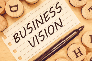 Word writing text Business Vision. Business concept for grow your business in the future based on your goals. © A