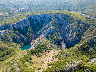 Red Lake (Crveno jezero) Blue Lake (Plavo jezero) and sourrounding lakes of Imotsko Polje, Croatia are sites of greatest landscape diversity of Europe. 