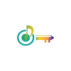 key music logo vector