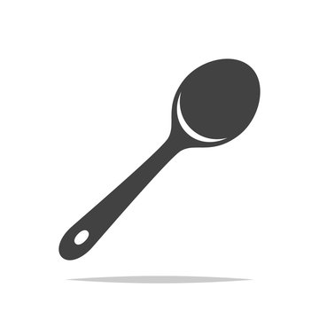 Wooden spoon icon vector isolated