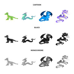 Vector illustration of legend and halloween sign. Set of legend and history stock vector illustration.