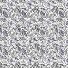 hand drawn seamless floral pattern