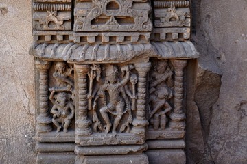 india - rajasthan - jaipur - march 28,2018, archeological relics sculpture, there are some idols in form of dancer and musician