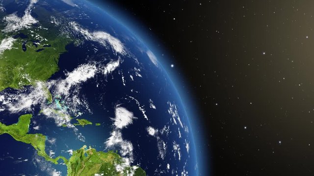planet earth rotation animation endless 3D done with NASA textures
