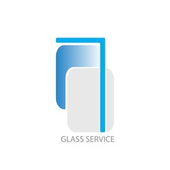 glass service logo vector