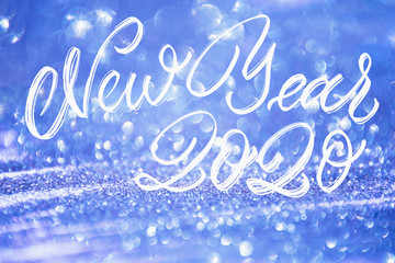 Happy New Year 2020 Celebration text.