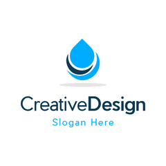 Drop of water vector logo design template. Clean water, filtration, Abstract blue water drop. Vector logo design template.