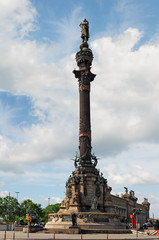 Fototapeta na wymiar monument to Columbus in Barcelona