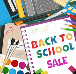 Back to school sale banner