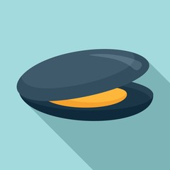 Sea mussels icon. Flat illustration of sea mussels vector icon for web design