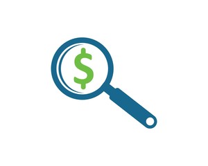 magnifier icon logo vector illustration design