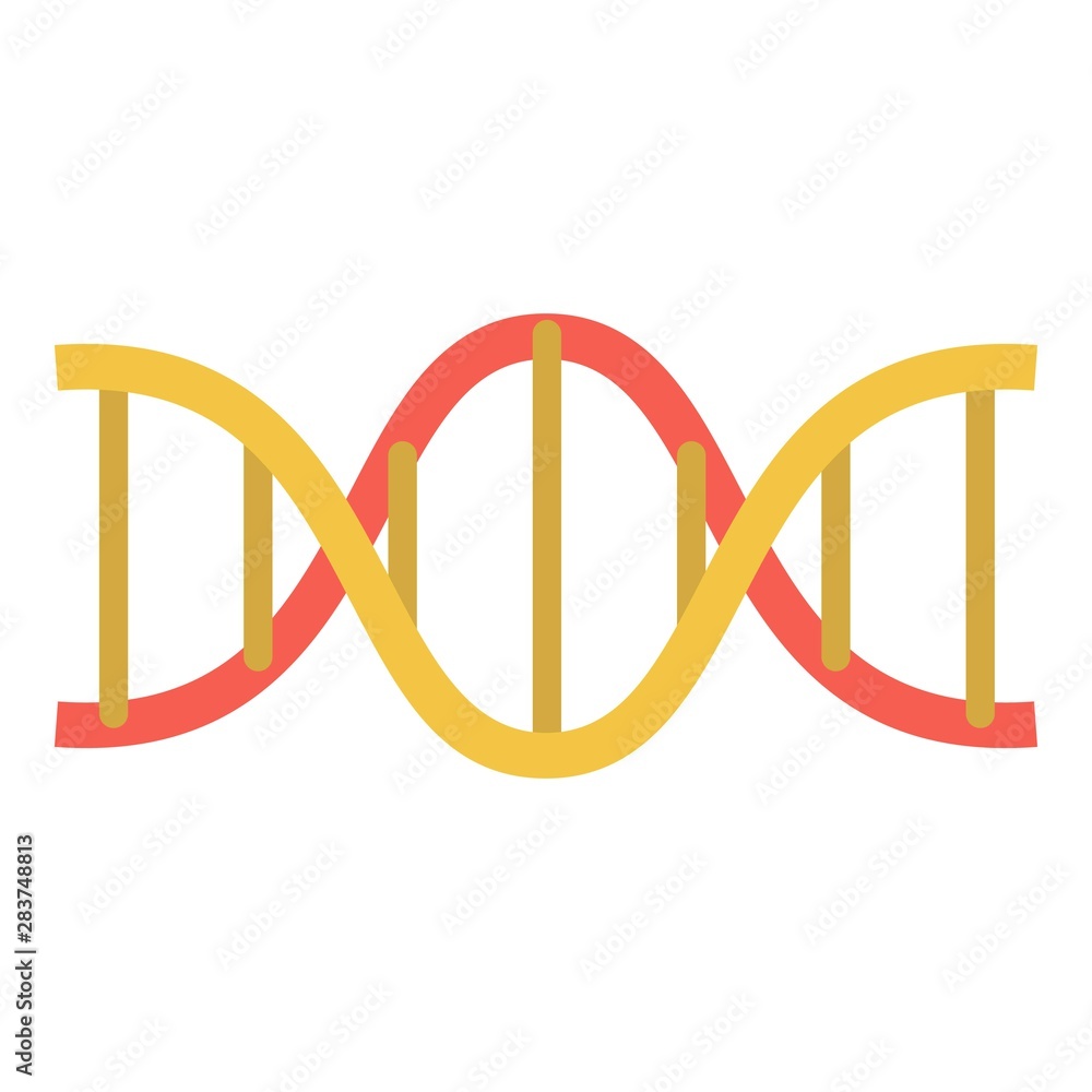 Poster dna structure icon. flat illustration of dna structure vector icon for web design