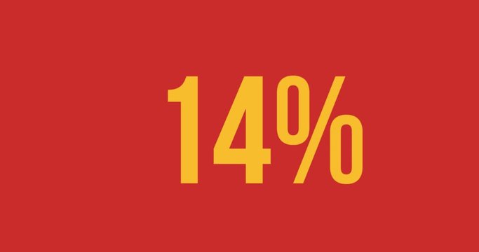 Increasing percentage filling up with colour 4k