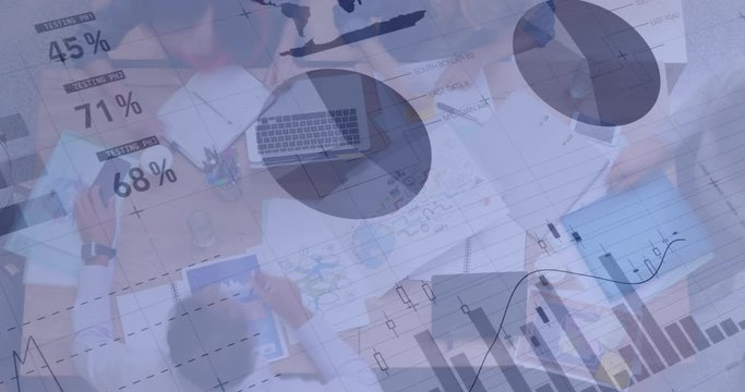 People working in a busy office 4k