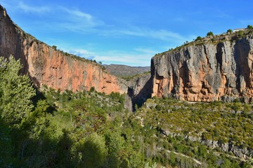 Beautiful Chulilla valley, canyon. Perfect place for rock climbers.