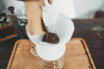 hot Coffee, people making coffee with drip coffee