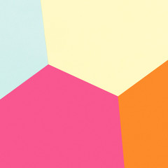 Top view colorful geometric shapes