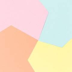 Top view colorful geometric shapes