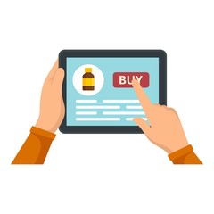 Buy pharmacy online icon. Flat illustration of buy pharmacy online vector icon for web design