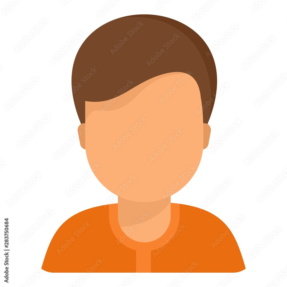 Poster man avatar icon. flat illustration of man avatar vector icon for web design
