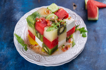 Rubik's cube fruit salad