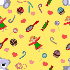 pattern of sweets and candies